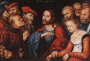 CRANACH, Lucas the Elder Christ and the Adulteress fgh USA oil painting reproduction